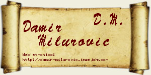 Damir Milurović vizit kartica
